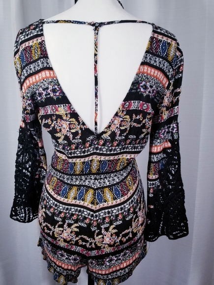 Millau pattern multicolor long sleeves romper.  XS - Picture 3 of 12